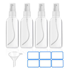 DTDNZKN mini spray bottle clear, travel-ready, four-pack for on-the-go use.