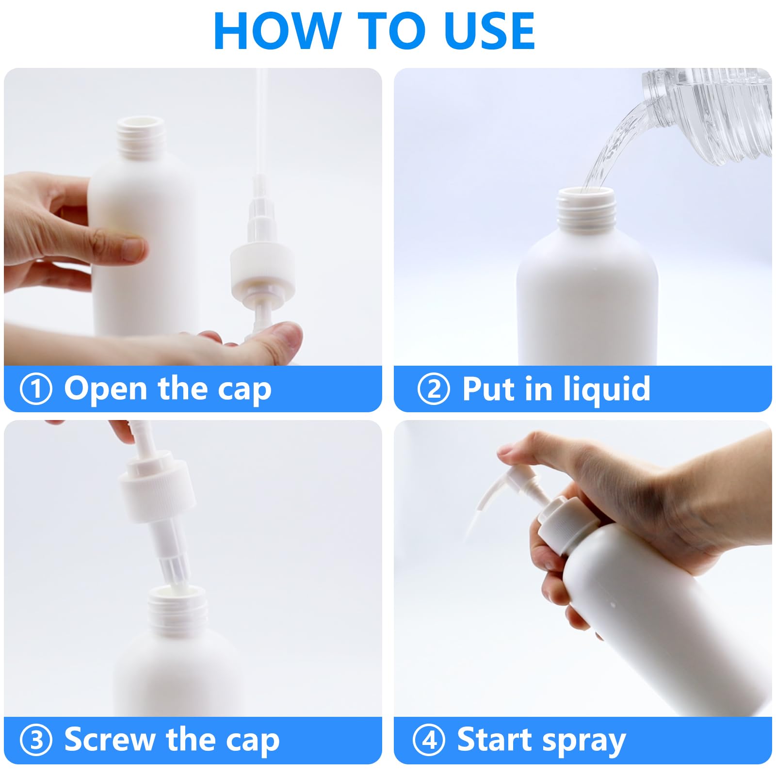 DTDNZKN threaded mouth bottle for simple opening and secure closing after refills