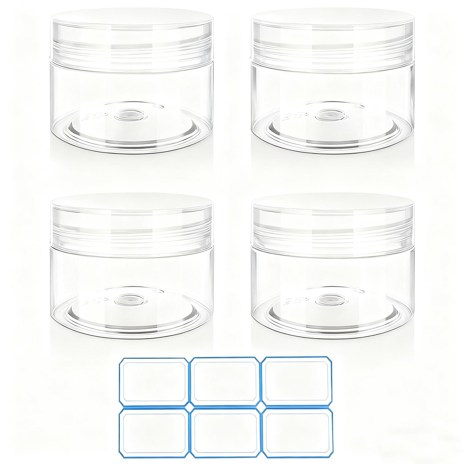 DTDNZKN 1oz clear travel container with labels for organized cream on the go