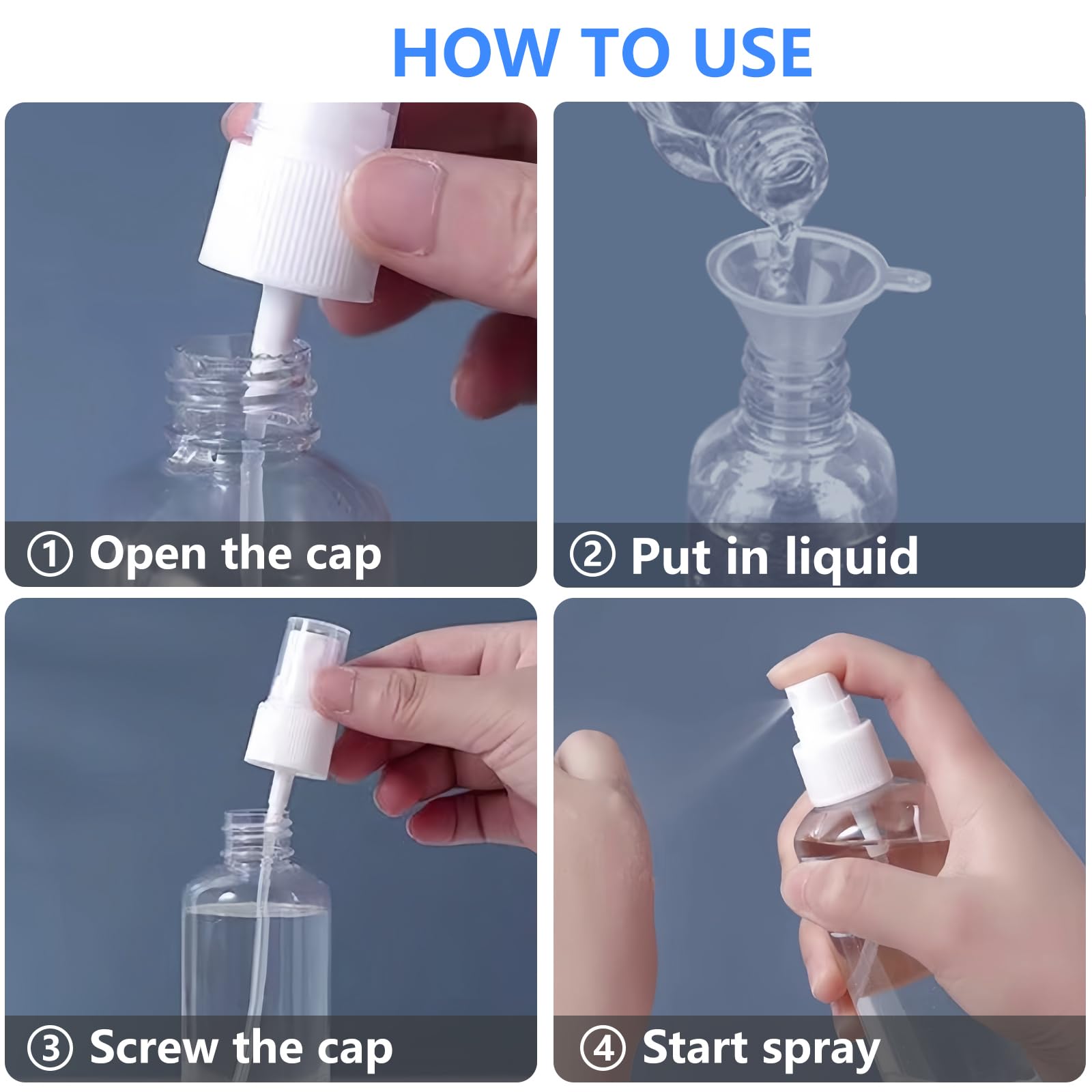DTDNZKN ultra-fine mist atomizer delivers even spray coverage.