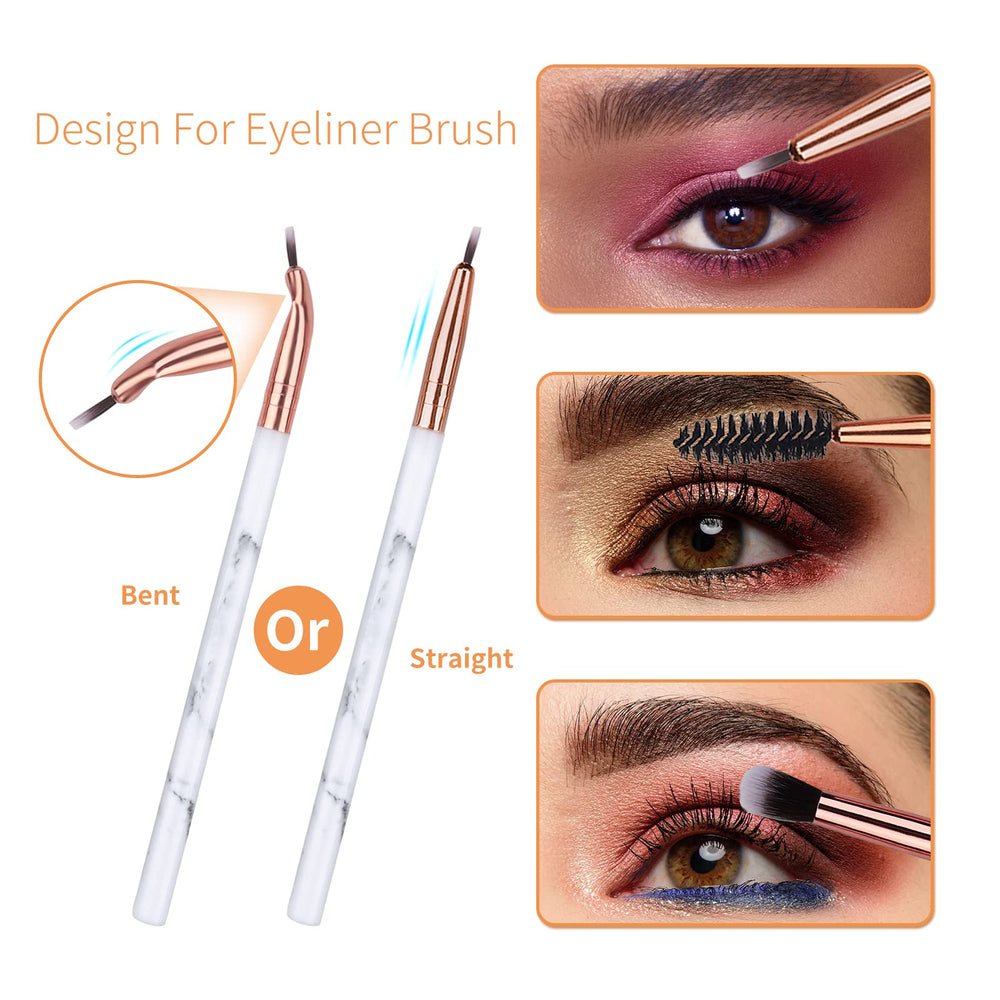 DUAIU bent eyeliner brush enables clean, accurate lines along the lash line.