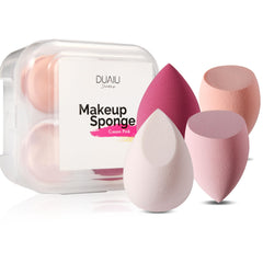 DUAIU makeup sponge set with olive oblique tip for precise application and natural finish