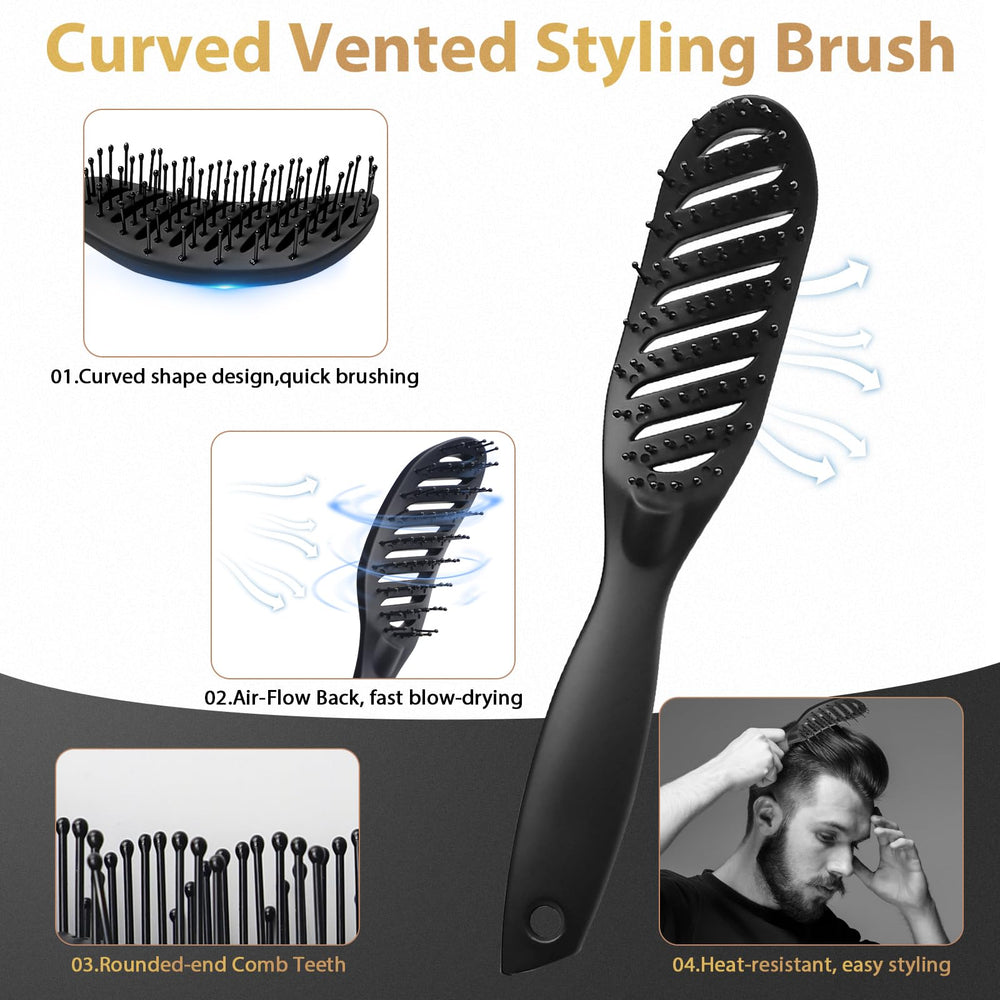 DUAIU quiff roller brush adds volume for stylish men’s looks.
