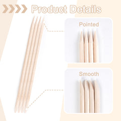Wooden orange sticks look clean, smooth, and hygienic for professional use.