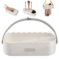DUcare 4-in-1 brush cleaner bowl with integrated cleaning surface for easy scrubbing.