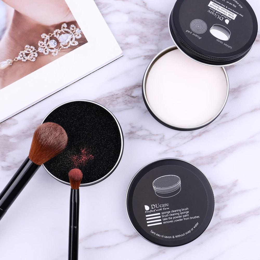 DUcare brush cleanser set keeps tools fresh and ready for makeup looks
