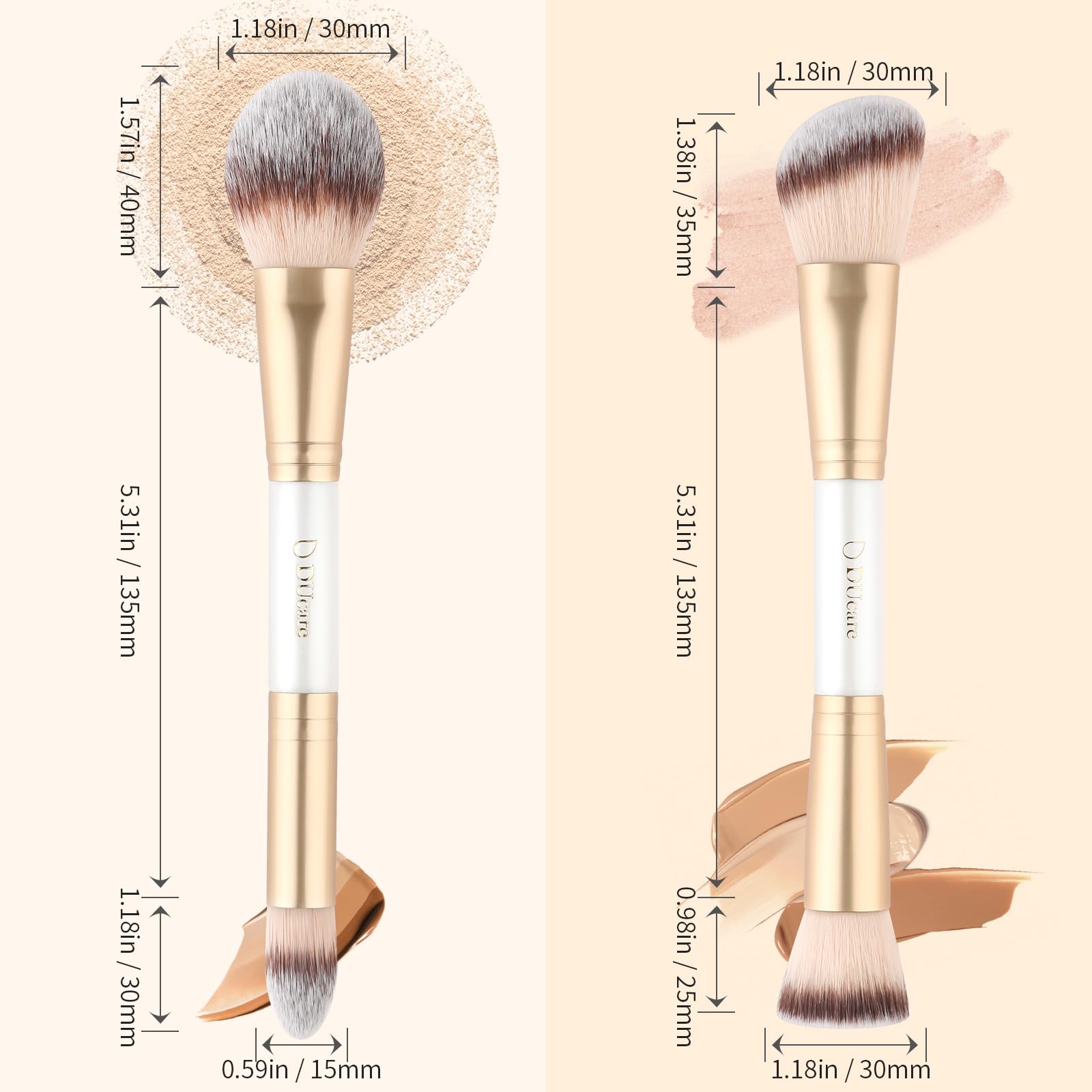 DUcare white brush set packaging for a sleek studio-ready look
