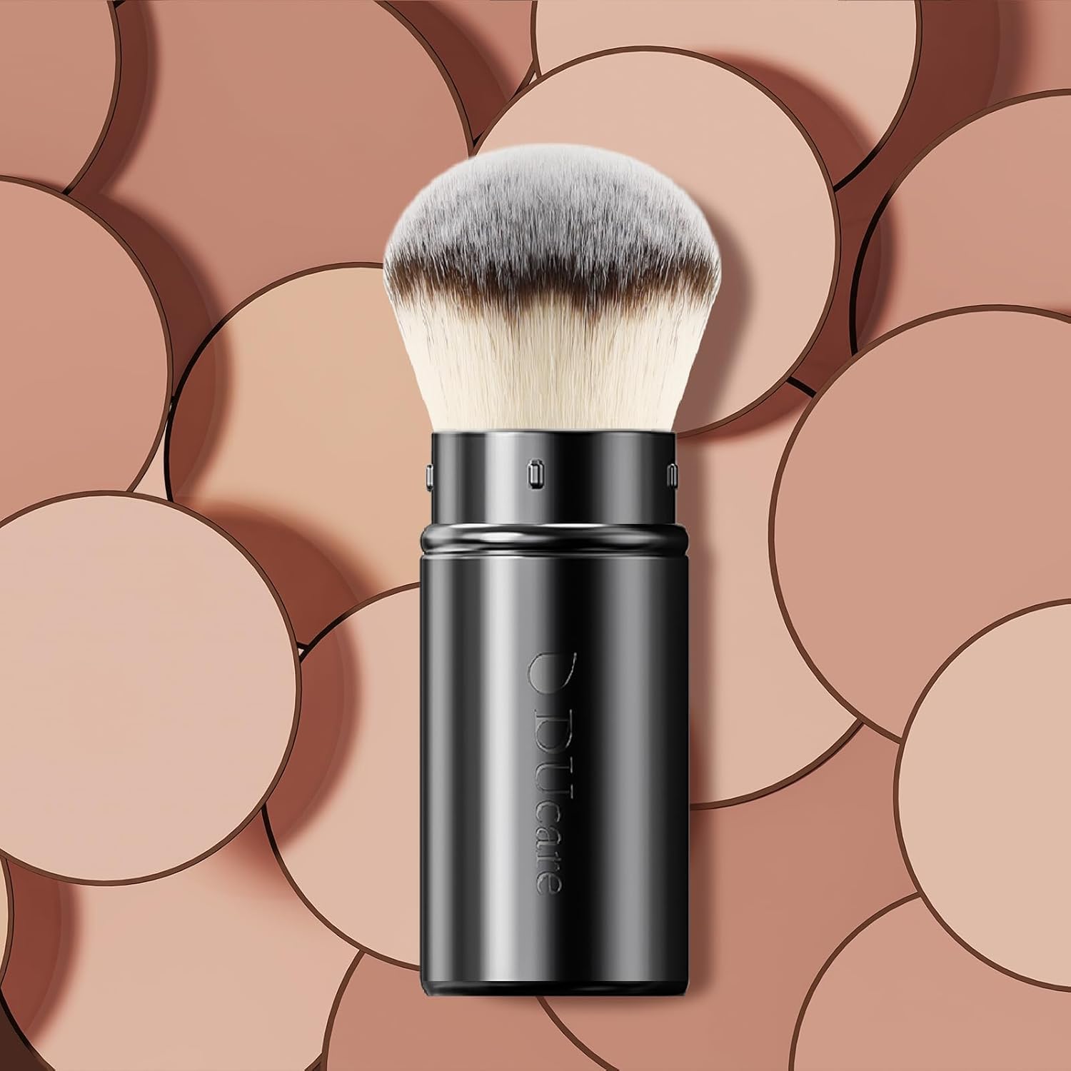 DUcare cruelty-free synthetic kabuki brush respects skin and animals.