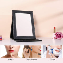 DUcare folding mirror with adjustable stand for versatile angles.
