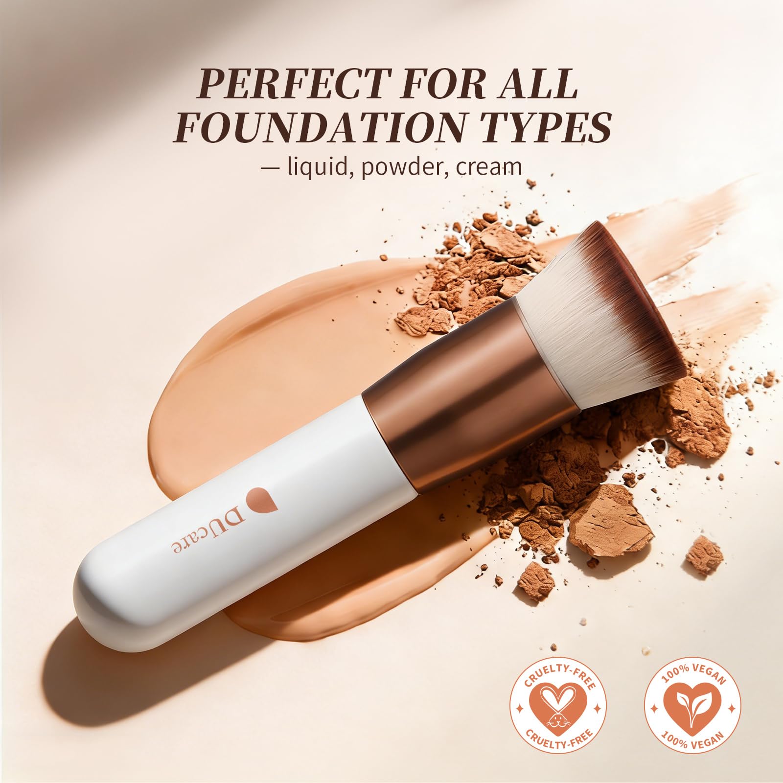 DUcare foundation brush concealer-cream blending for precise coverage