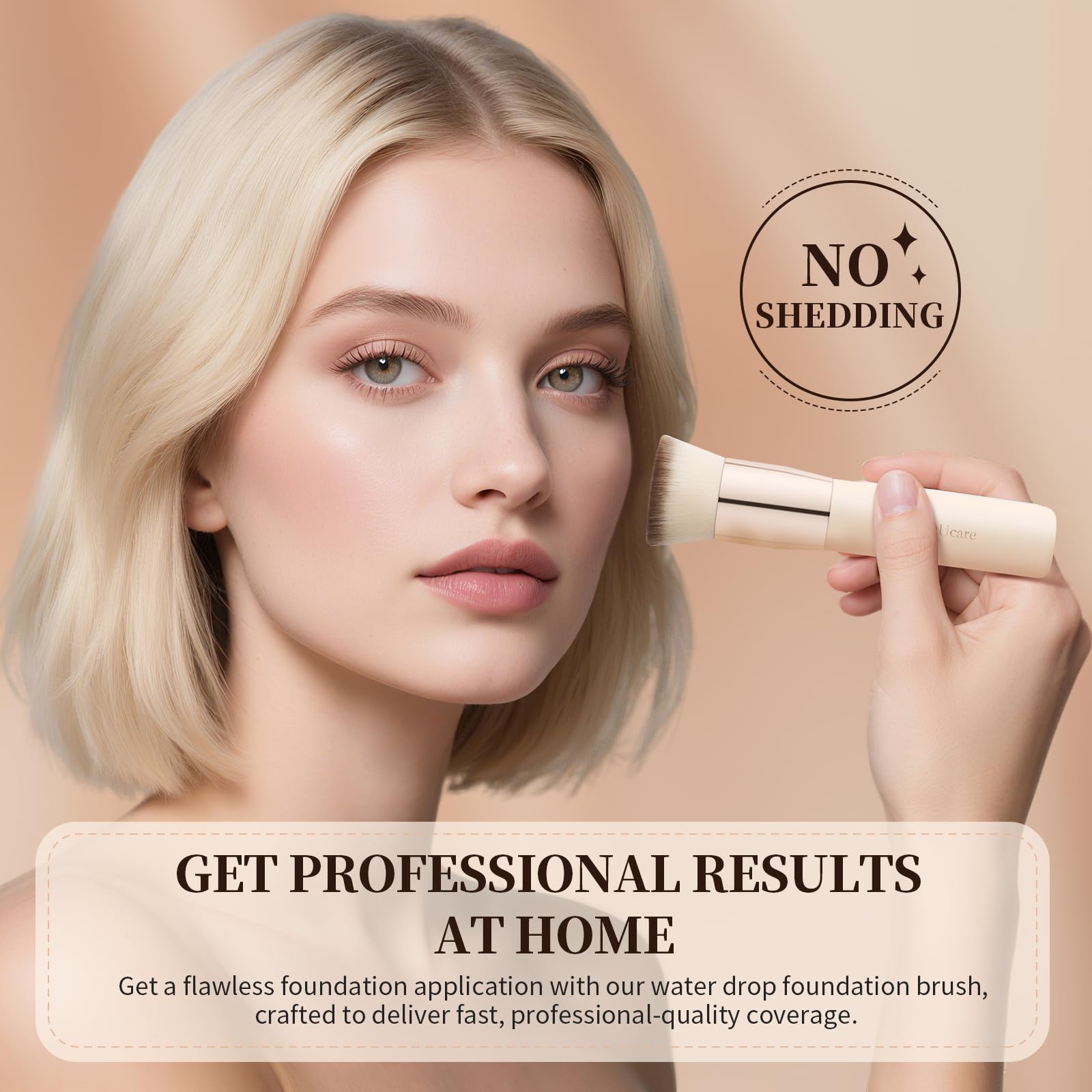 DUcare foundation brush cruelty-free materials ensure easy cleaning and durability