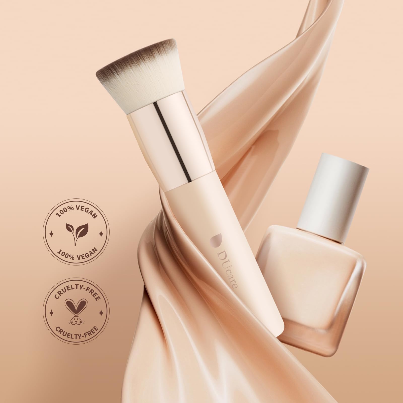 DUcare foundation brush beige design adds elegance to your routine