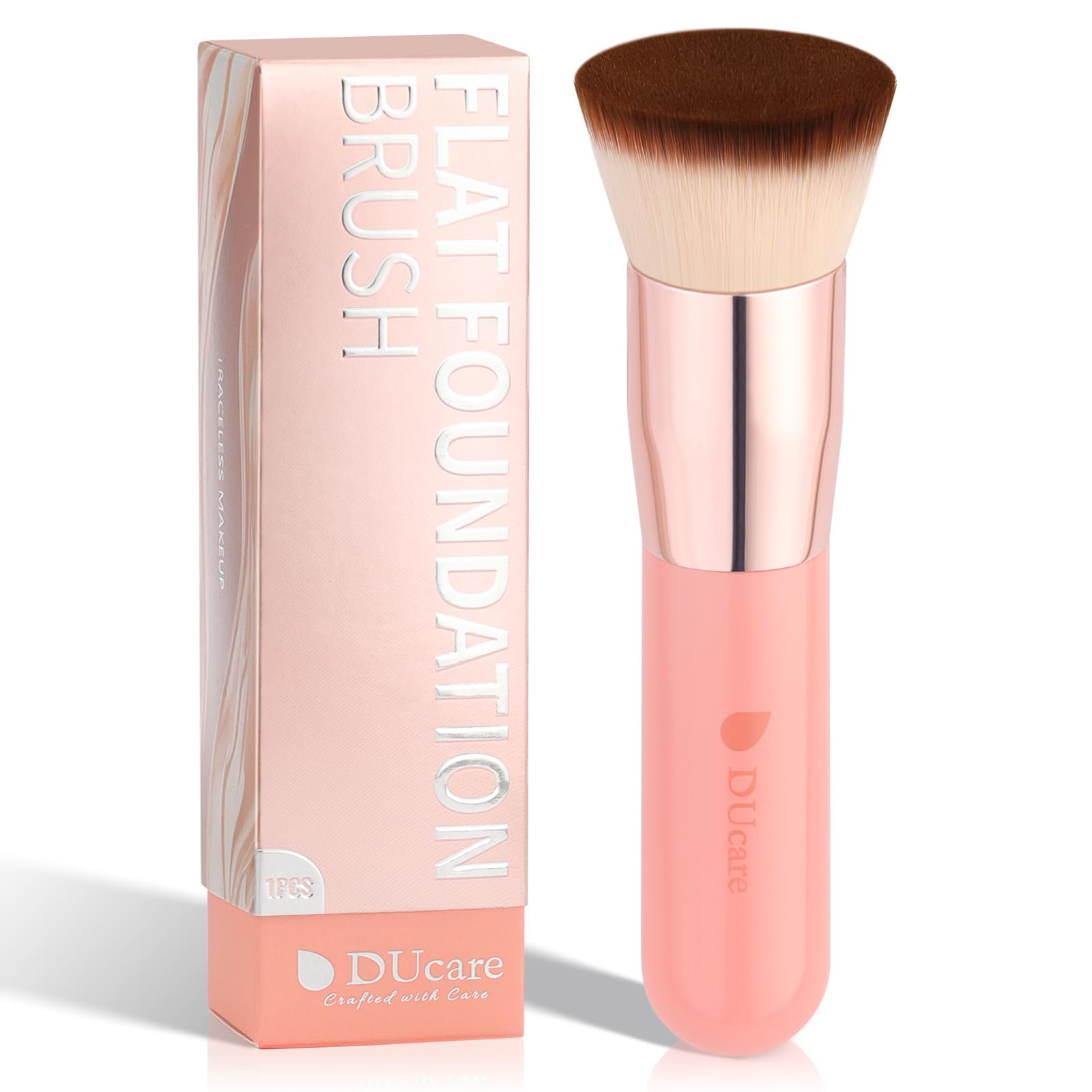 DUcare Foundation Brush with flat head for precise blending of liquid makeup.