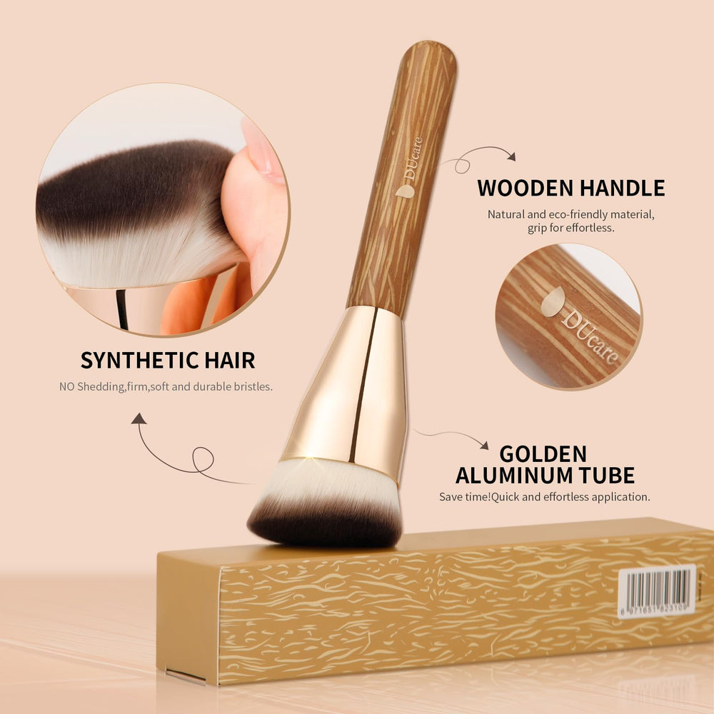DUcare foundation brush for liquid textures delivers even coverage.