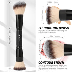 DUcare foundation brush handcrafted wooden handle offers comfortable control during makeup application