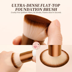 DUcare foundation brush head pressing foundation for even coverage around the nose