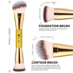DUcare foundation brush with soft dense bristles for smooth, streak-free application.