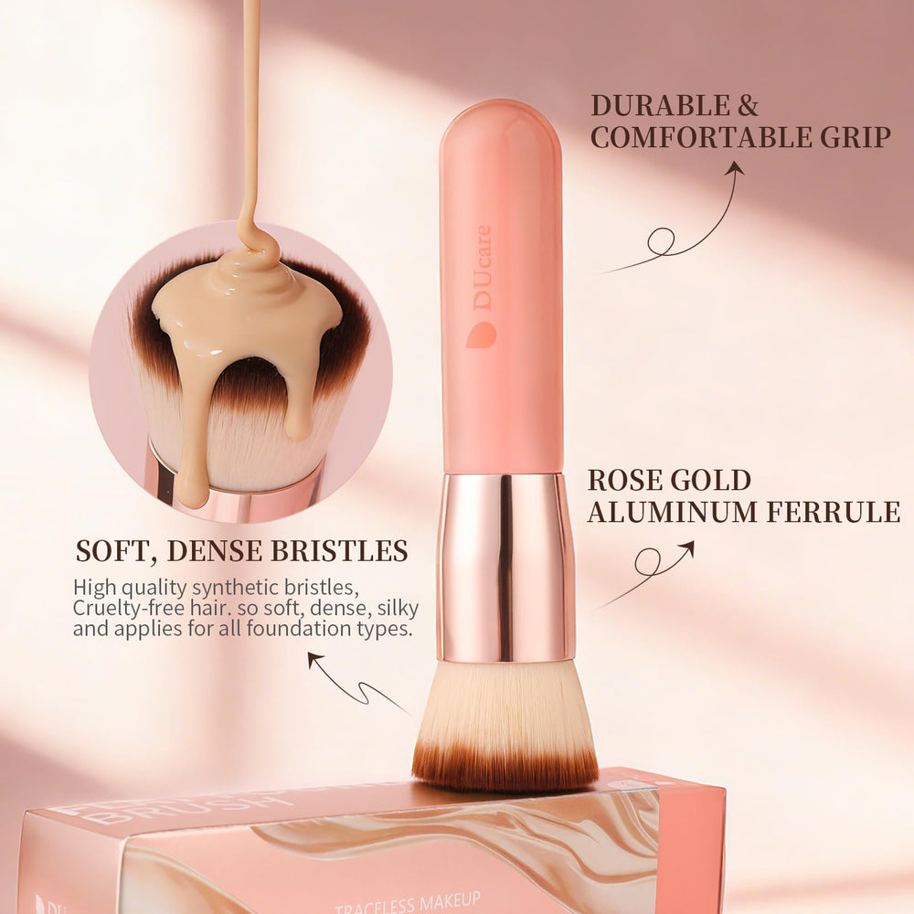 DUcare Foundation Brush delivers streak-free finish for a natural look.