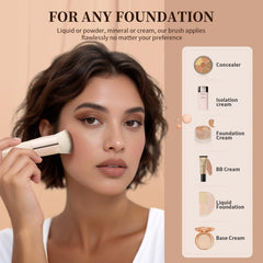 DUcare foundation brush synthetic bristles offer cruelty-free ease of cleaning