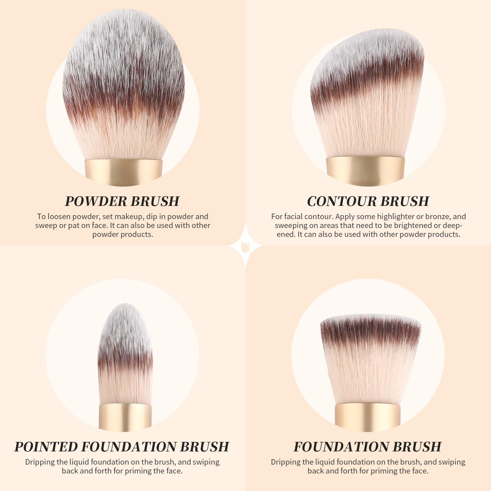 DUcare pointed powder brush for precise blush and bronzer placement