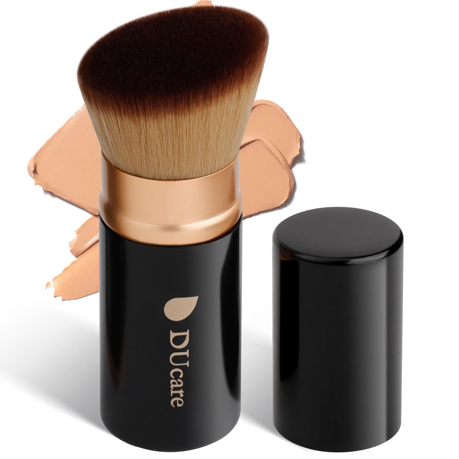 DUcare retractable makeup brush base for on-the-go foundation application