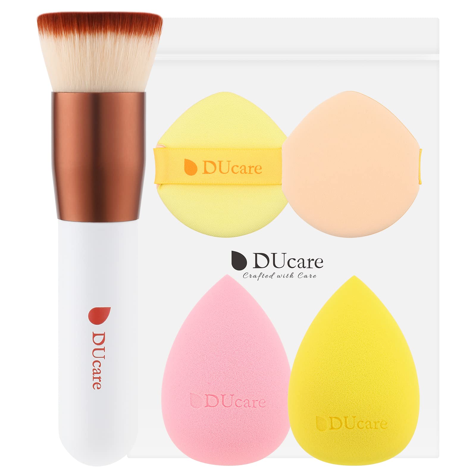 DUcare brush with soft, skin-friendly synthetic bristles for comfortable use
