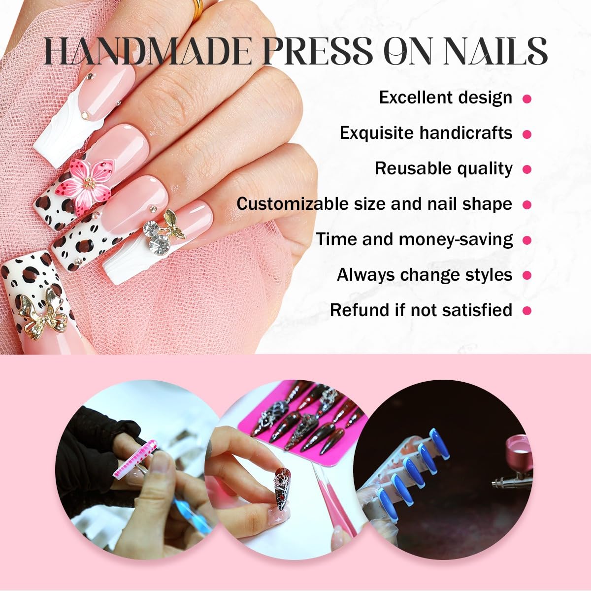 Duck Press on Nails uso-diario ideal para tareas cotidianas y eventos.