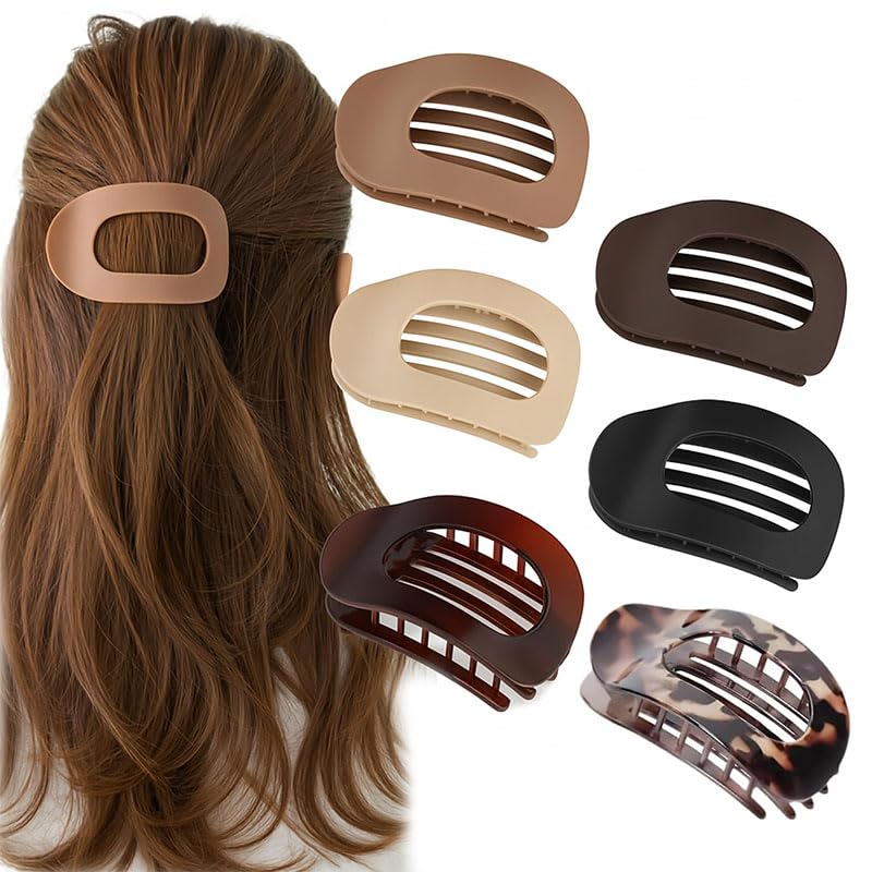 Duckbill Hair Clip with simple flat design grips securely without slipping.