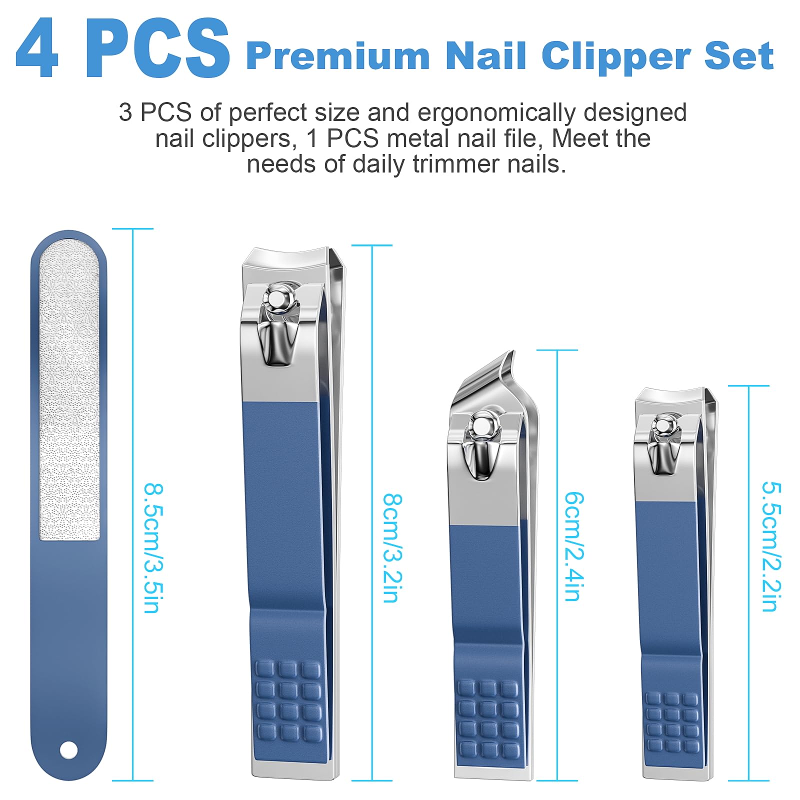 DUCOO small fingernail clipper for delicate nails and secure grip.