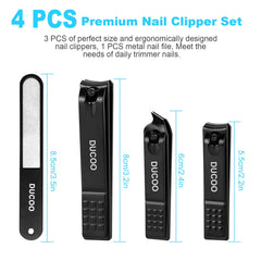 DUCOO small fingernail clipper with precise grip for neat nails.