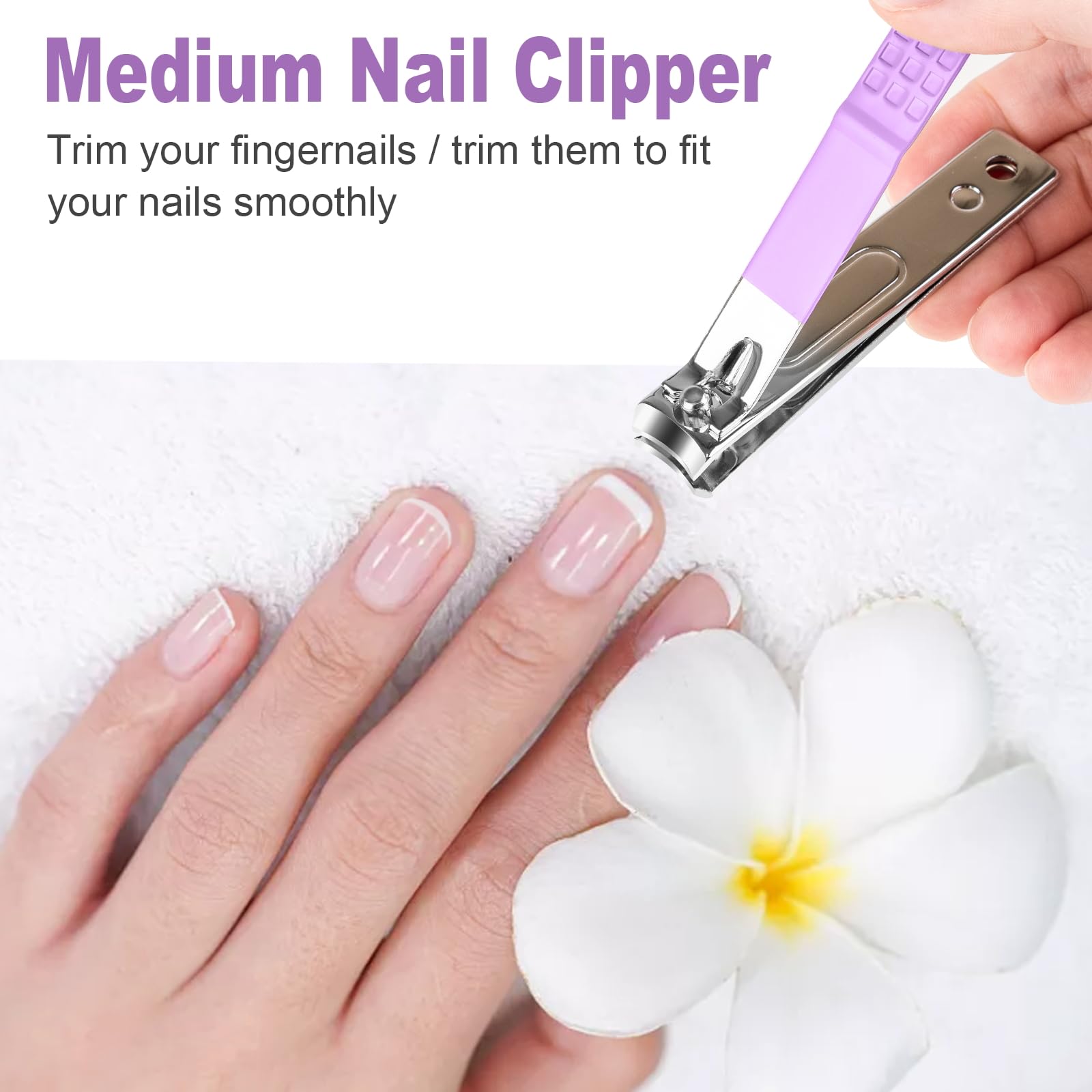 DUCOO stainless steel nail file shapes and smooths edges for a polished look