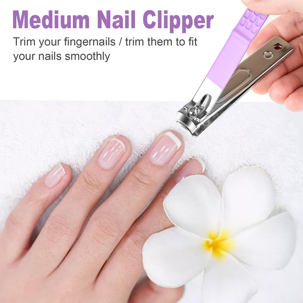 DUCOO stainless steel nail file shapes and smooths edges for a polished look
