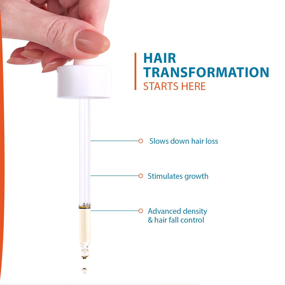 Ducray Creastim Reactiv bottle side view showing compact design for travel