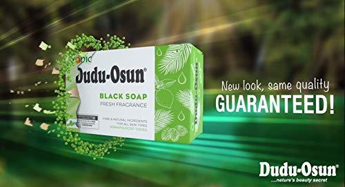 Lather demonstration with Dudu Osun soap for everyday cleansing.