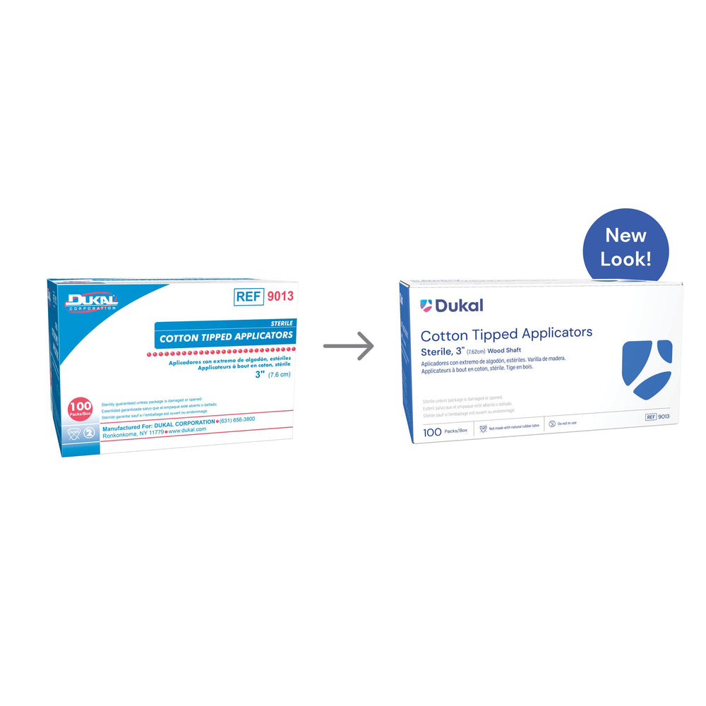 Dukal compact 3-inch swabsticks ideal for first aid kits.