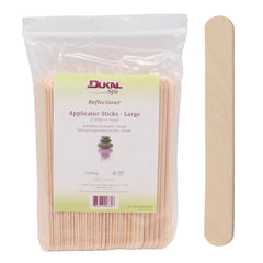 Dukal large wooden wax sticks pack-100 with a smooth grip for even coverage.