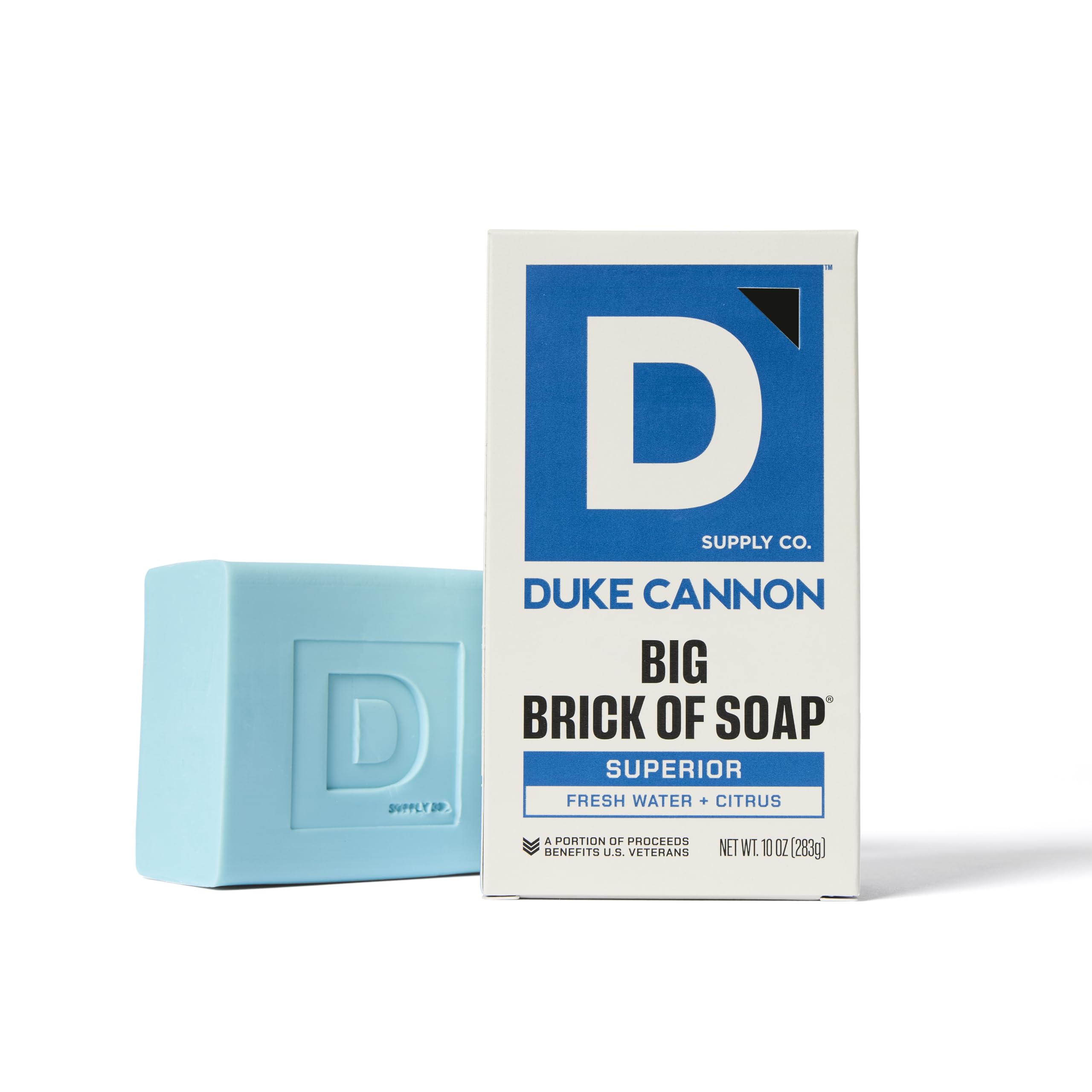Duke Cannon 4-pack box front showcases the four bar set.