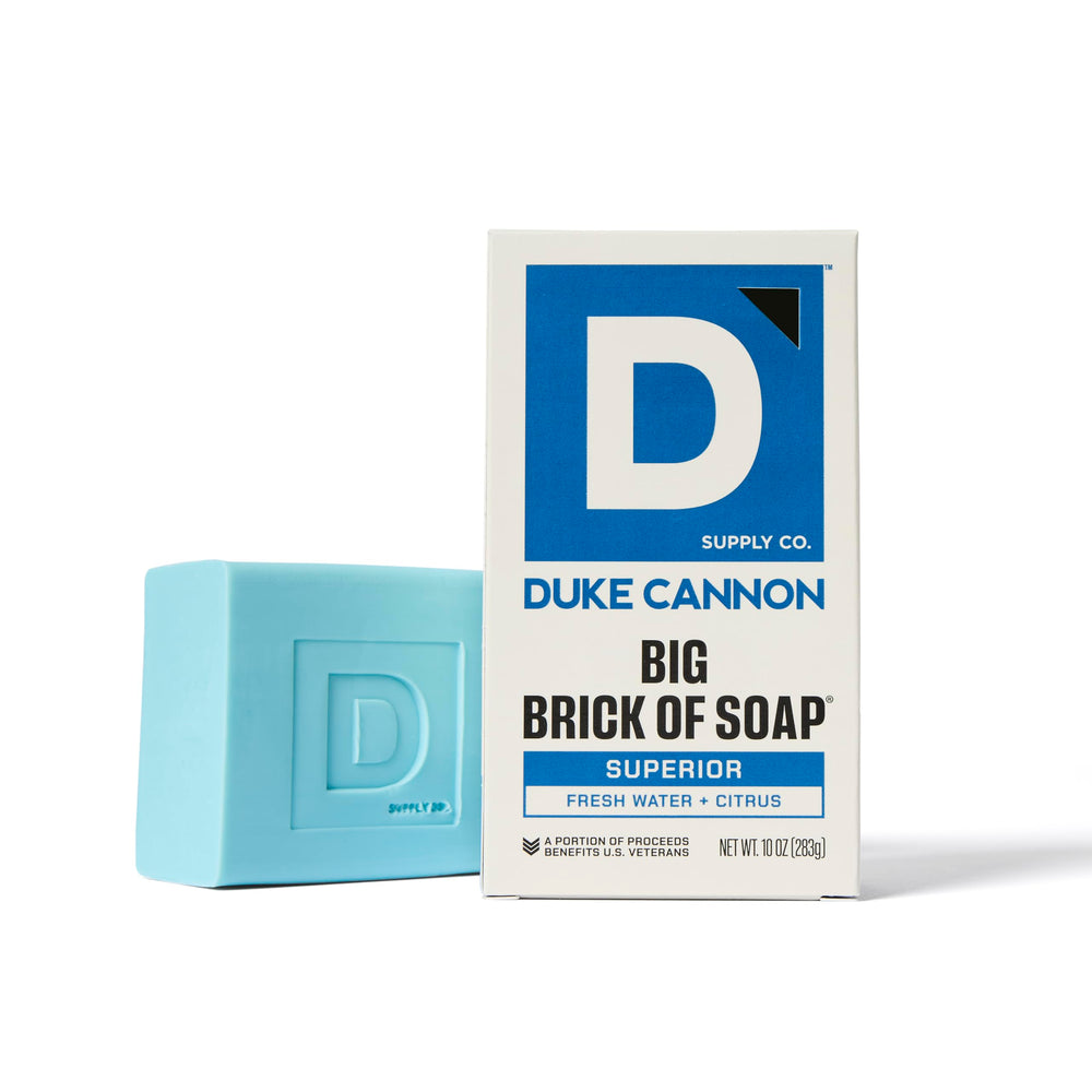 Duke Cannon 4-pack box front showcases the four bar set.