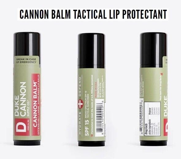 Duke Cannon Balm Tactical durable packaging fits bags and pockets