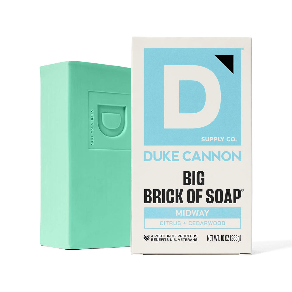 Duke Cannon hecho en EEUU, con materiales domésticos e importados para calidad.