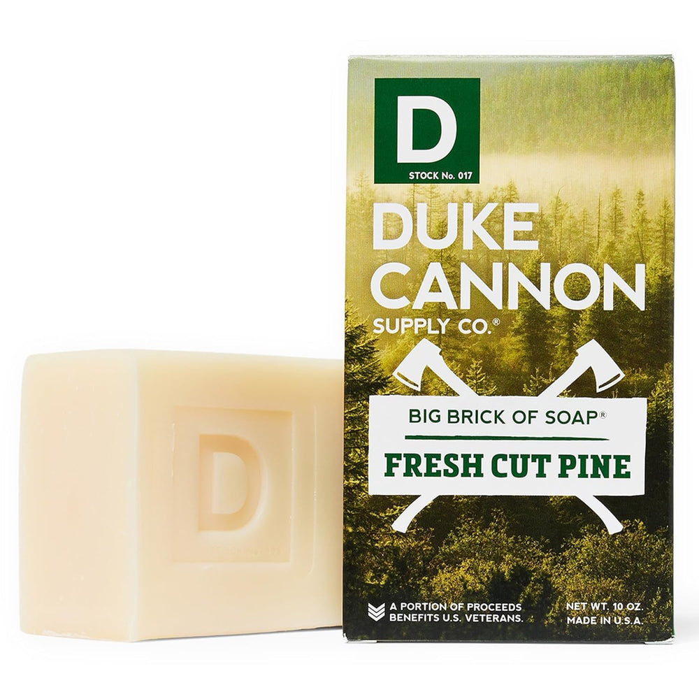 Bold gift-ready Duke Cannon soap 3-pack for outdoors.