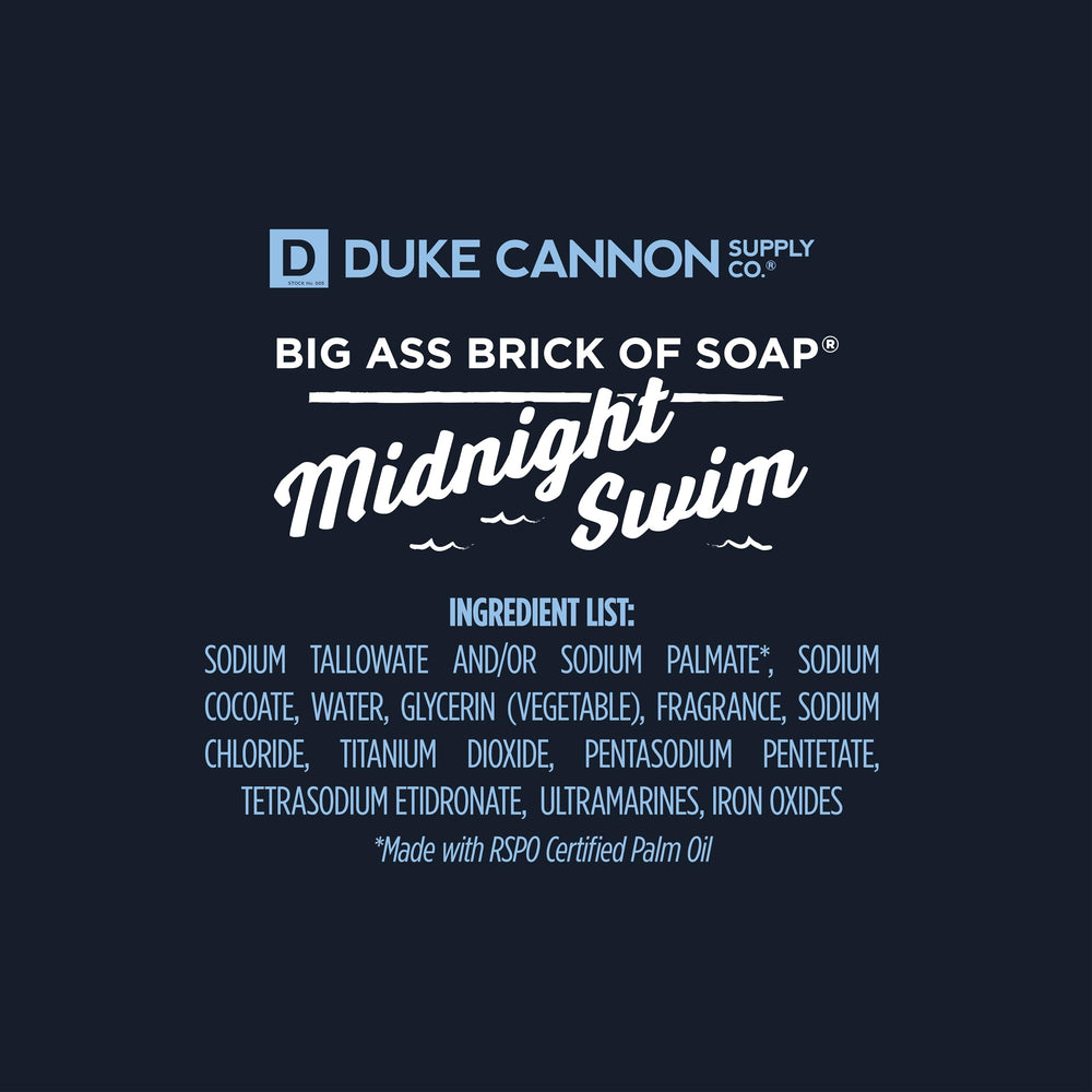 Duke Cannon Midnight Swim 3-pack front view highlights value and convenience.