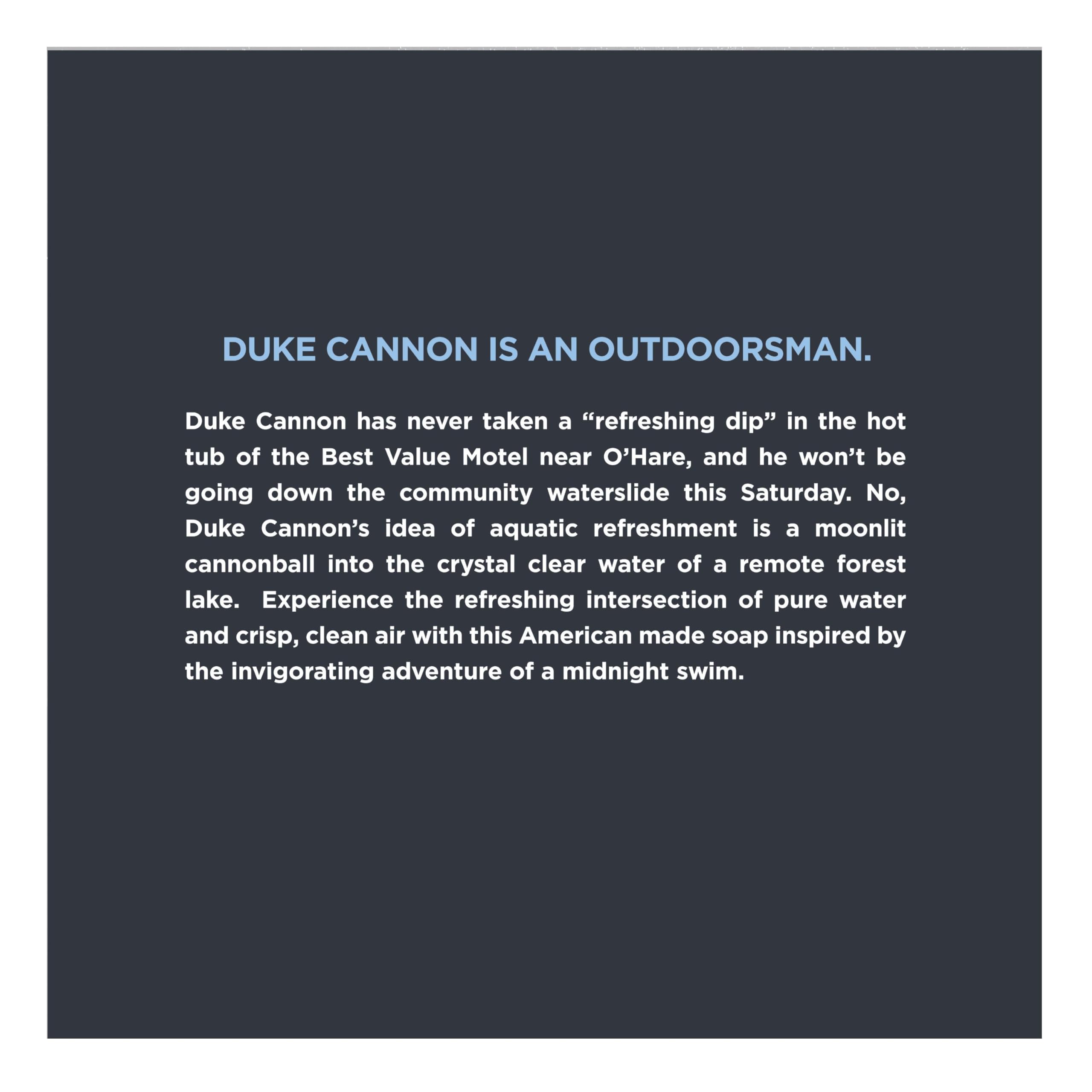 Close-up of Duke Cannon Midnight Swim soap texture highlighting triple-milled quality.