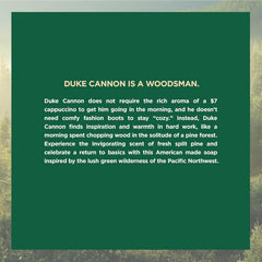 Duke Cannon pine soap bars arranged in a 3-pack.