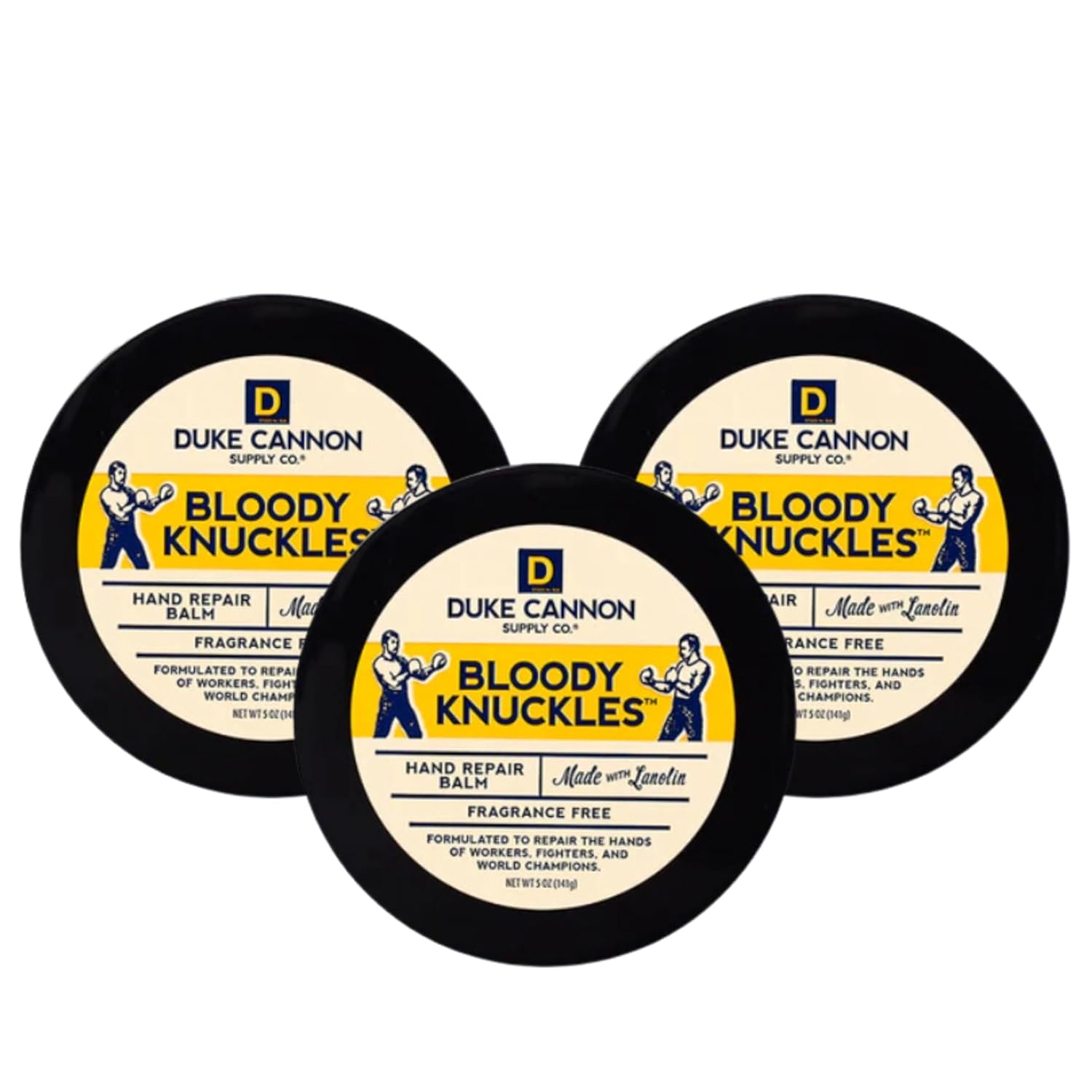 Duke Cannon Bloody Knuckles Balm 5oz tube for fast hand relief.