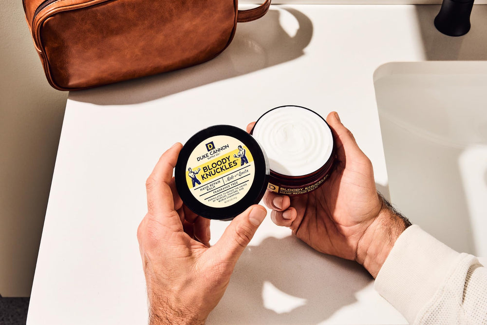 Duke Cannon Bloody Knuckles Balm ideal for workers and athletes.