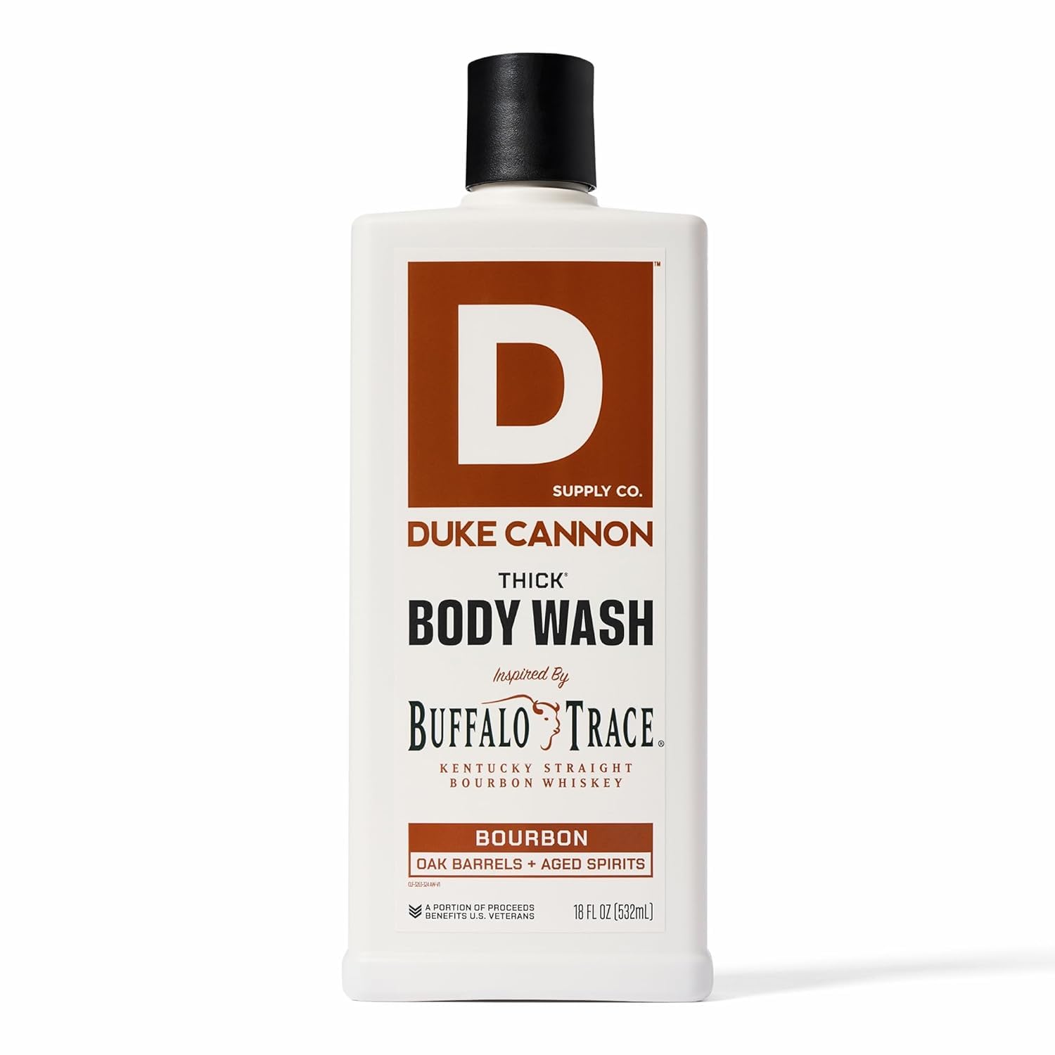 Duke Cannon Bourbon gel de ducha, frasco de 18 oz, ideal para uso diario.
