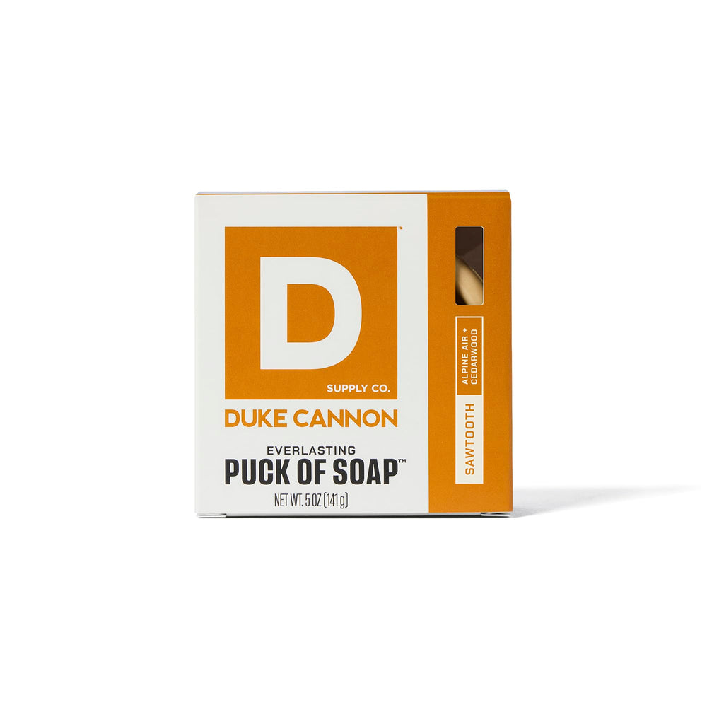 Duke Cannon Sawtooth 5 oz bar demonstrates durable grooming value