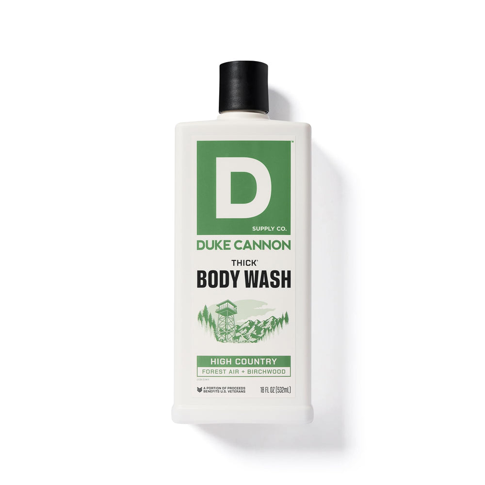 Espuma visible en la palma con Duke Cannon High Country