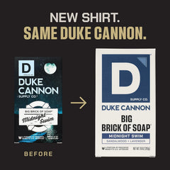 Duke Cannon Jabon Grande textura cremosa para piel suave.